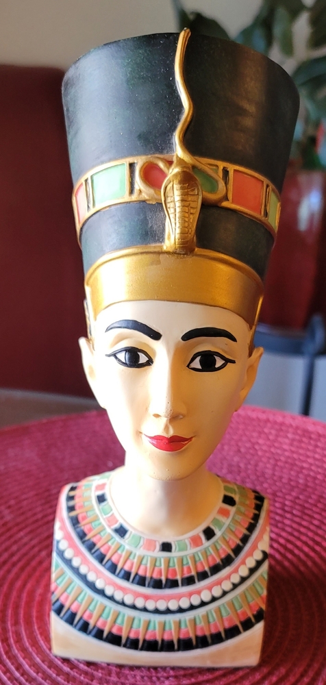 AS NEW! SUMMIT COLLECTION QUEEN NEFERTITI OF EGYPT STATUE BUST EGYPTIAN DECOR